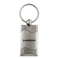 thumbnail image 1 of Dodge Longhorn Rectangular Wave Key Fob (Silver), 1 of 2