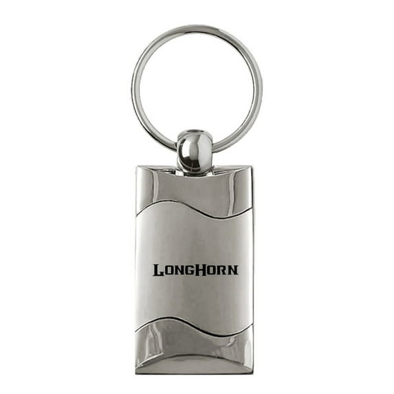 Dodge Longhorn Rectangular Wave Key Fob (Silver)