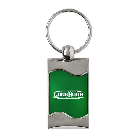 Dodge Longhorn Rectangular Wave Key Ring (Green)