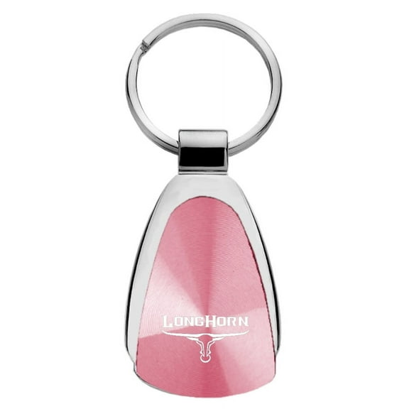 Dodge Longhorn Skull Teardrop Key Fob (Pink)