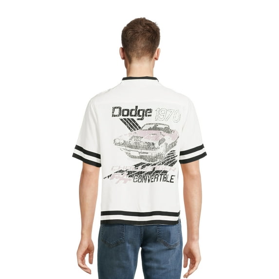 Dodge Men's & Big Men's Dodge Convertible Resort Shirt with Short Sleeves, Sizes XS-3XL