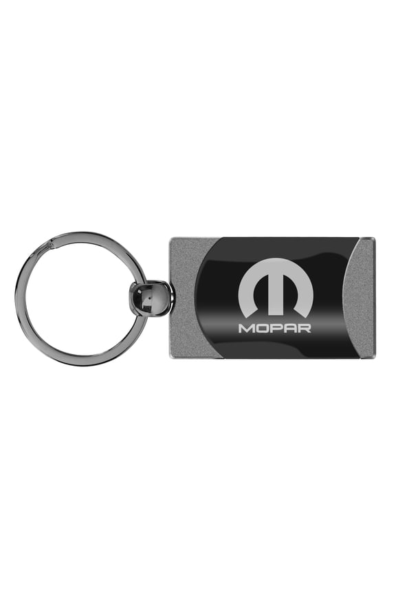 Dodge Mopar Two Tone Rectangular Gun-Metal Key Chain