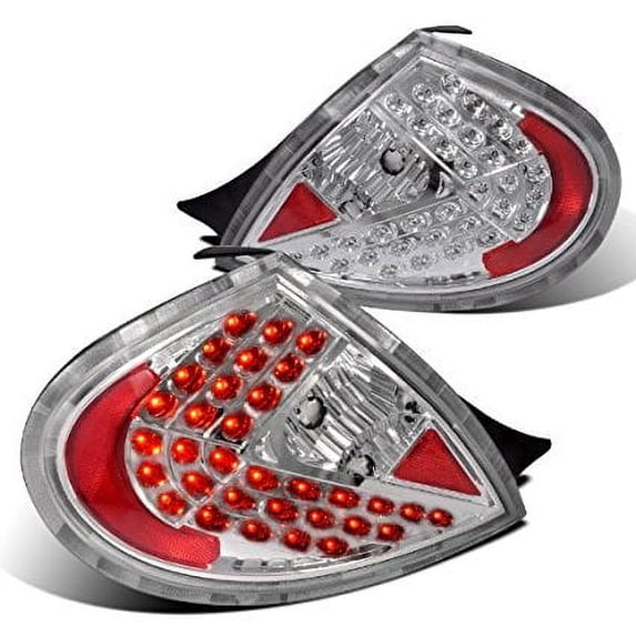 Dodge Neon Es Acr Rt 4 Door Sedan, Clear Chrome Led Tail Lights Lamps Pair