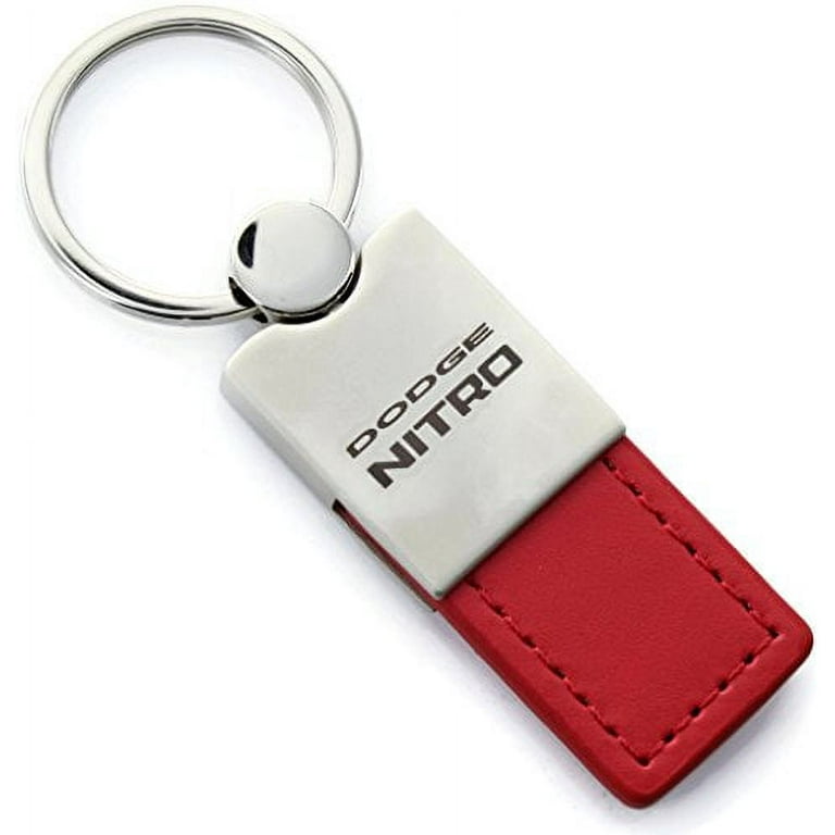 Dodge Nitro Keychain & Keyring - Duo Premium Red Leather - Walmart.com