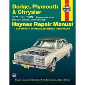 Dodge, Plymouth, & Chrysler RWD 6 cylinder & V8 (71-89) Haynes Repair Manual ^