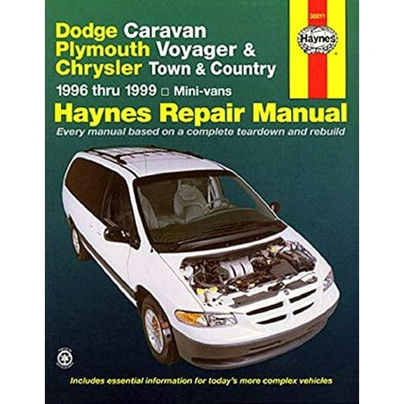 Pre-Owned Dodge Caravan, Plymouth Voyager & Chrysler Town & Country ~ 1996 thru 1999 Mini-vans (Haynes Repair Manual) (Paperback) 1563923580 9781563923586