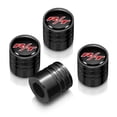 thumbnail image 1 of Dodge R/T Logo in Black on Black Aluminum Cylinder-Style Tire Valve Stem Caps, 1 of 4