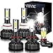 For Dodge RAM 1500 2500 3500 +9012 High Low Beam + 9145 LED Fog Light Bulbs LED Headlights Bulbs Conversion kit 6500K Clearly Night Driving Vision, 6Pack, Headlight Bulbs