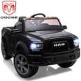 thumbnail image 1 of Dodge RAM 2500 Ride On Car for Kids, 12V Powered Ride on Toy with Remote Control, Rear Wheel Suspension, 5 Point Safety Harness, Bluetooth, LED Lights, Electric Vehicles for 3-6 Year Boys, Black, 1 of 12