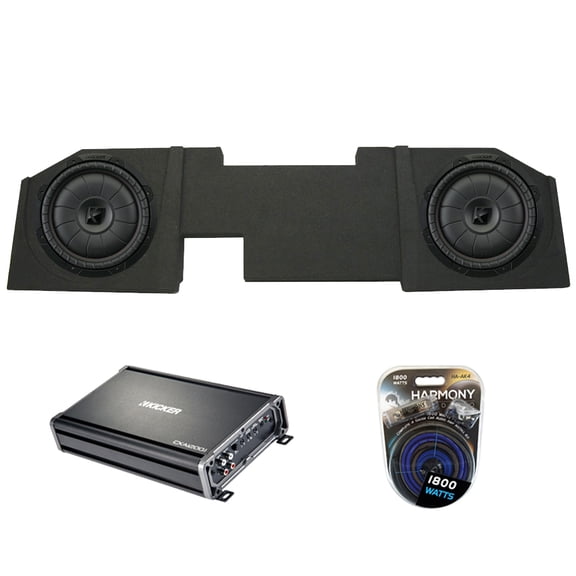 Dodge Ram 02 - 18 Quad/Crew Cab Kicker 43CVT124 12" Dual Sub Box W/CX1200.1 Amp