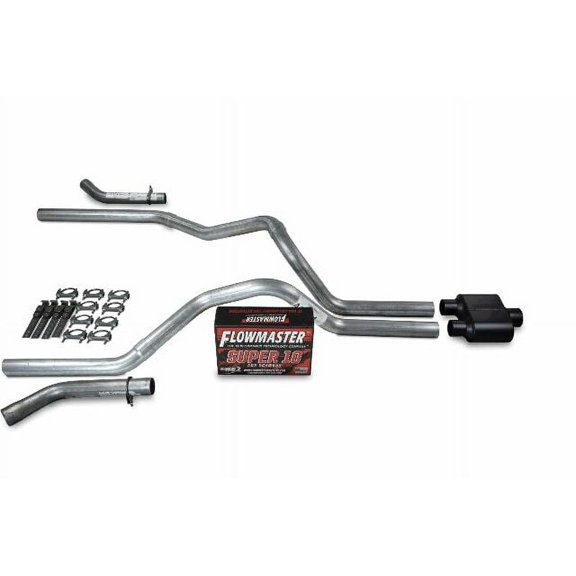Dodge Ram 1500 04-08 2.5" Dual Exhaust Kits Flowmaster Super 10 Corner Exit
