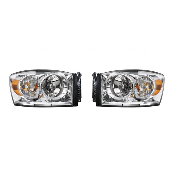 For Dodge Ram 1500 2007 2008 Headlight Assembly Driver and Passenger Side | Pair | Composite | CAPA | CH2502280, CH2503280 | 68003125AD-PFM, 68003124AD-PFM