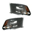 thumbnail image 1 of For Dodge Ram 1500 2015 16 17 18 2019 Headlight Assembly Driver And Passenger Side | Pair | CAPA | Clear Lens | Black Housing | Standard | For CH2518149, CH2519149 | 68270497AE, 68270496AE, 1 of 6