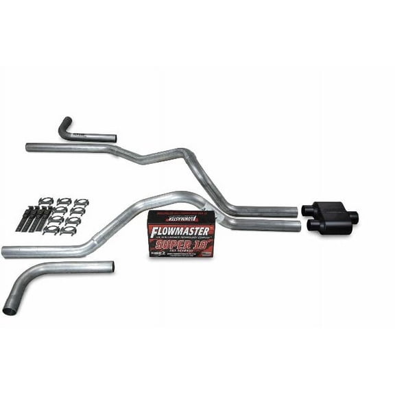 Dodge Ram 1500 94-03 2.5" Dual Exhaust Kits Flowmaster Super 10 Side Exit