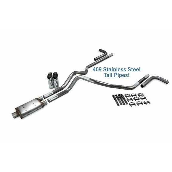 Dodge Ram 1500 94-03 2.5" SS Dual Exhaust Kit Magnaflow XL Side Slash Tip