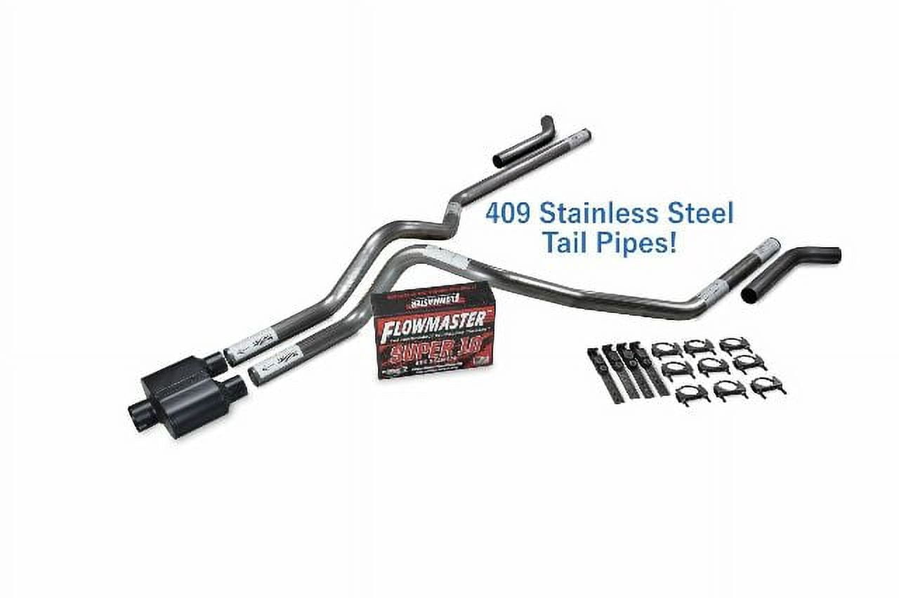 Dodge Ram 1500 94-03 3 Dual Exhaust Kits Flowmaster Super 44 Slash Tip Side Ex
