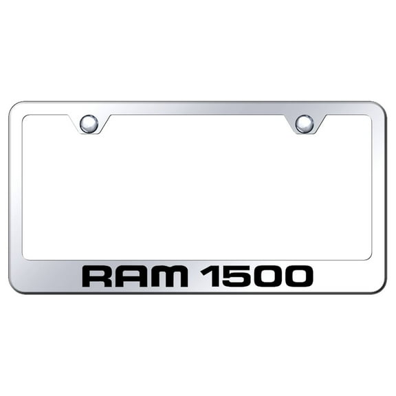 Dodge Ram 1500 Laser Etched Logo Stainless Steel License Plate Frame (Chrome)