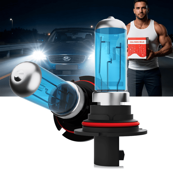 For Dodge Ram 1994-2007,9007 Halogen Headlight Bulbs 6000K, Direct Plug and Play, Halogen High Low Beams Car Halogen bulbs Replacement 12V-100W, Pack of 2