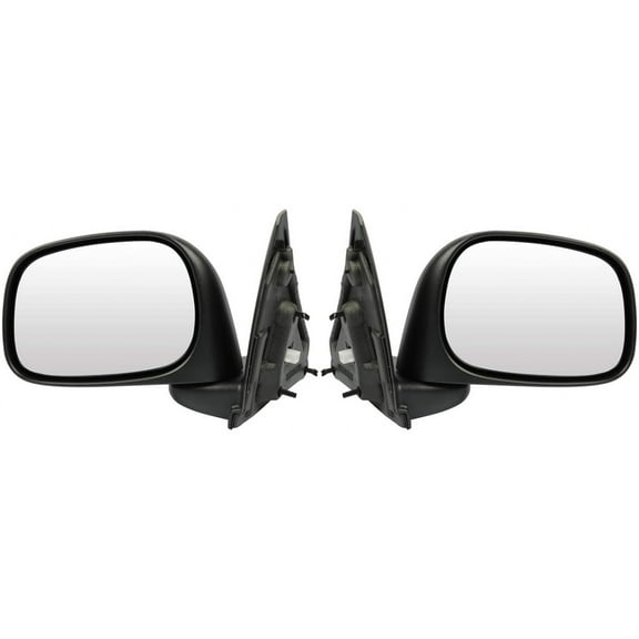 For Dodge Ram 2500 2002-2009 Door Mirror Driver and Passenger Side | Pair | Manual | Non-Heated | Mega Cab | Textured | Replacement For 55077439AJ, 55077438AJ | CH1320202, CH1321202