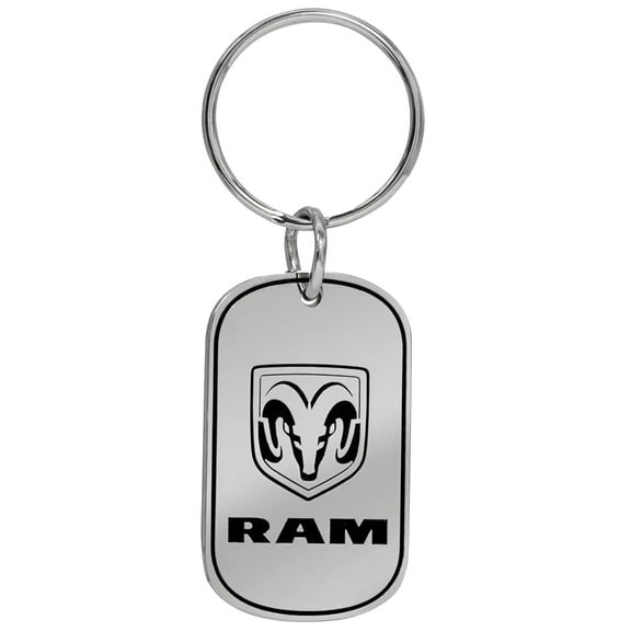 Dodge Ram Dog Tag Enamel Keychain