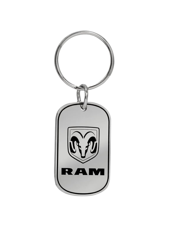 Ram Dog Tag Enamel Keychain