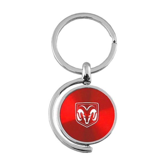 Dodge Ram Head Spinner Key Ring (Red)