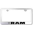 thumbnail image 1 of Dodge Ram Laser Etched Logo Stainless Steel License Plate Frame (Chrome), 1 of 3