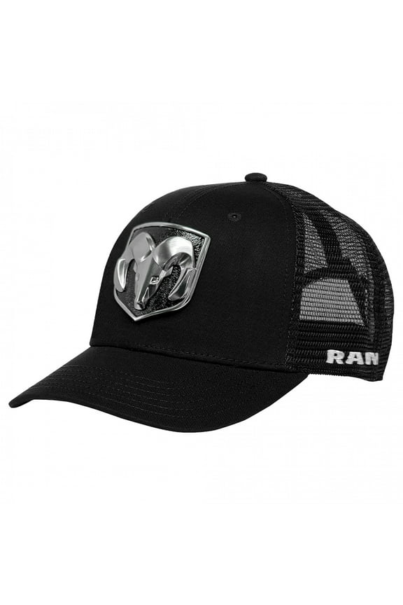 Dodge Ram Logo 3D Patch Adjustable Trucker Hat