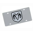 thumbnail image 1 of Dodge Ram Logo License Plate (Silver On Chrome), 1 of 3
