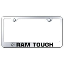 Dodge Ram Tough Laser Etched Logo Stainless Steel License Plate Frame (Chrome)