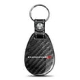 thumbnail image 1 of Dodge Real Black Carbon Fiber with Leather Strap Large Tear Drop Key Chain, 1 of 5