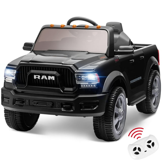 12V Licensed Dodge Ram Ride on Cars, Toy Truck with Remote Control