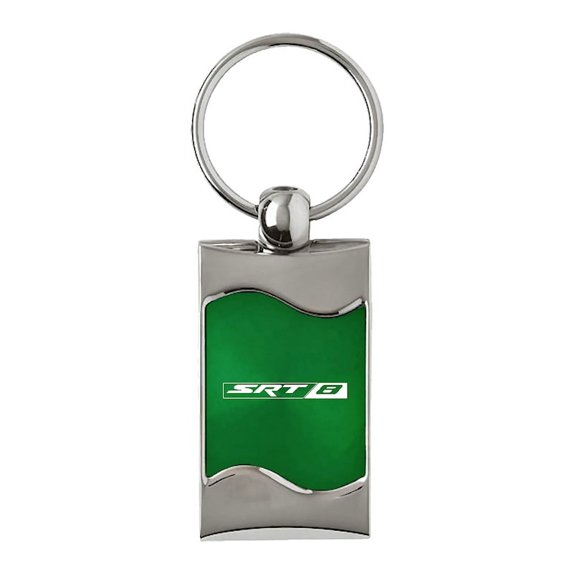 Dodge SRT-8 Rectangular Wave Key Ring (Black)