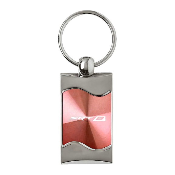 Dodge SRT-8 Rectangular Wave Key Ring (Pink)