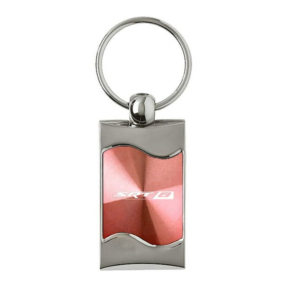 Dodge SRT-8 Rectangular Wave Key Ring (Pink)