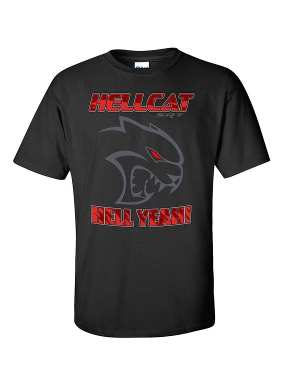 Dodge SRT Hellcat Hell Yeah New Graphic Cotton Shirt Black Official Licensed (XL)