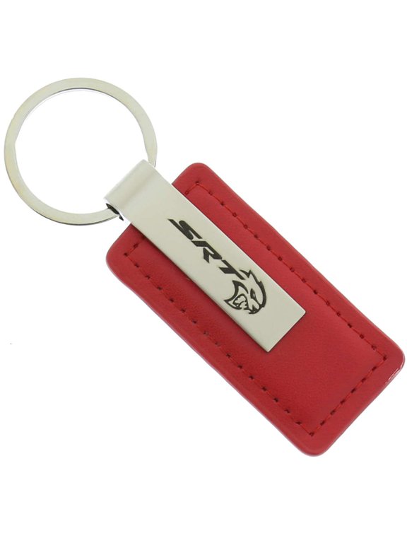 Dodge SRT Hellcat Leather Keychain (Red)