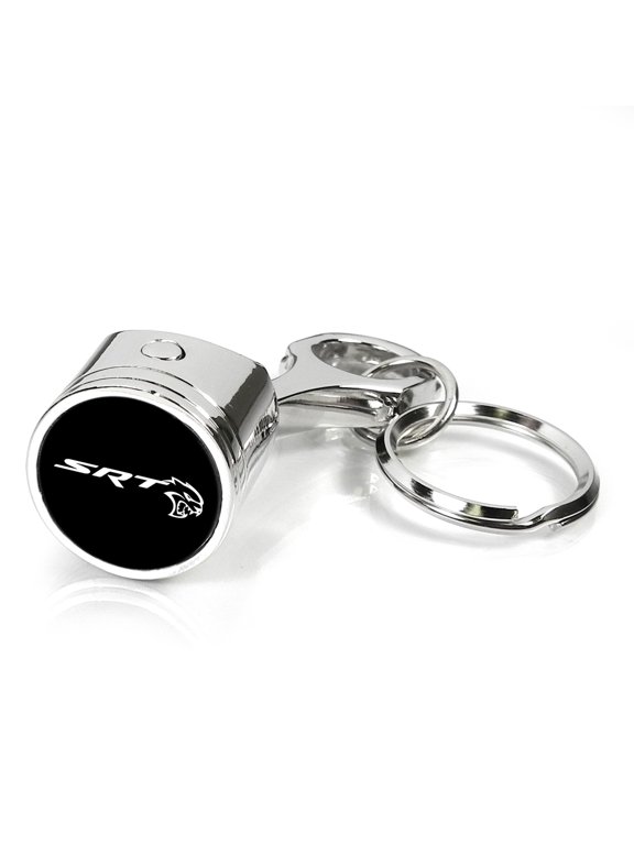 Dodge SRT Hellcat Piston Style Chrome Metal Key Chain