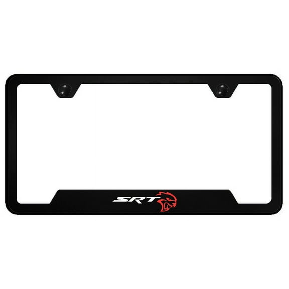 Dodge SRT Hellcat Polycarbonate Notched License Plate Frame Official Licensed