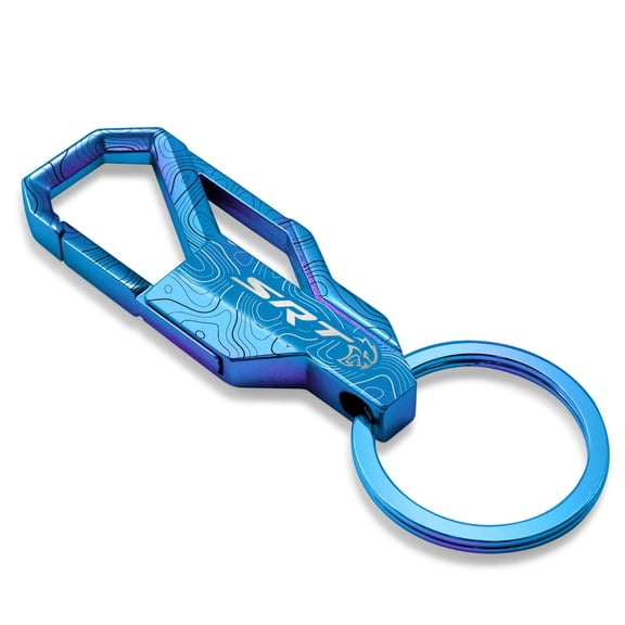 Dodge SRT Hellcat Topographic Blue Carabiner Style Snap Hook Metal Key Chain