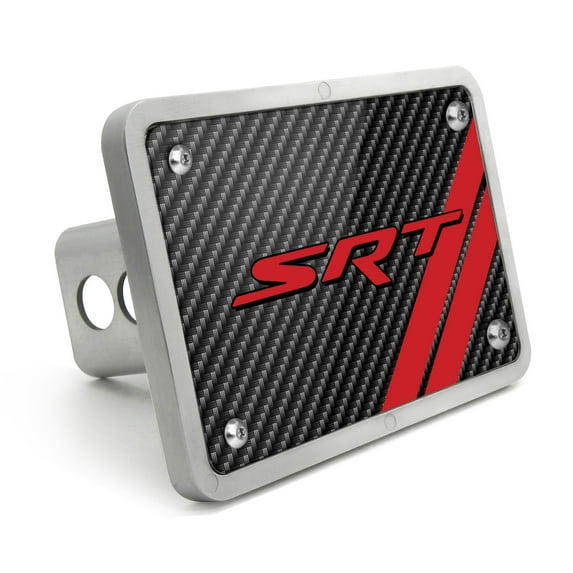 Dodge SRT UV Graphic Carbon Fiber Look Billet Aluminum 2 inch Tow Hitch Cover