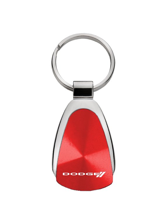 Dodge Stripe Keychain & Keyring - Red Teardrop