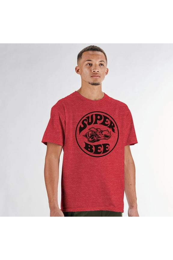 Dodge Super Bee Men's Officially Licensed Retro Vintage Logo Print Tee T-Shirt (X-Large, Red Vintage Wash)