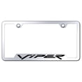 thumbnail image 1 of Dodge Viper (Fangs) Laser Etched Logo Cut-Out License Plate Frame (Chrome), 1 of 3