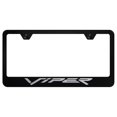 thumbnail image 1 of Dodge Viper (Fangs) Laser Etched Logo Stainless Steel License Plate Frame (Black), 1 of 3