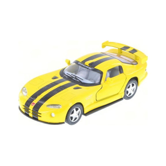 Dodge Viper GTS-R Hard Top, Yellow with White Stripes - Kinsmart 5039DA - 1/36 Scale Diecast Model Replica (Brand New, but NOT IN BOX)