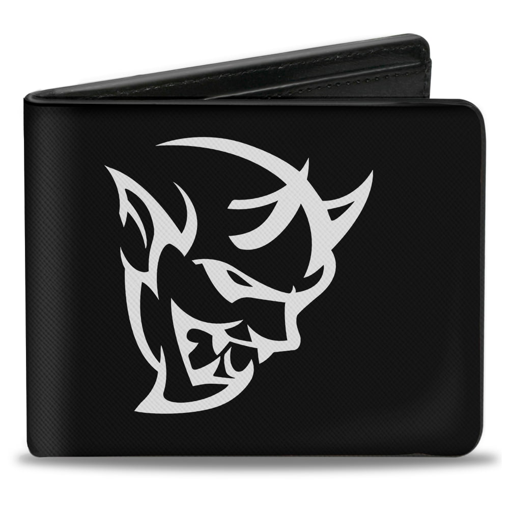 Dodge Wallet, Bifold, Dodge Demon Icon Black White, Vegan Leather ...