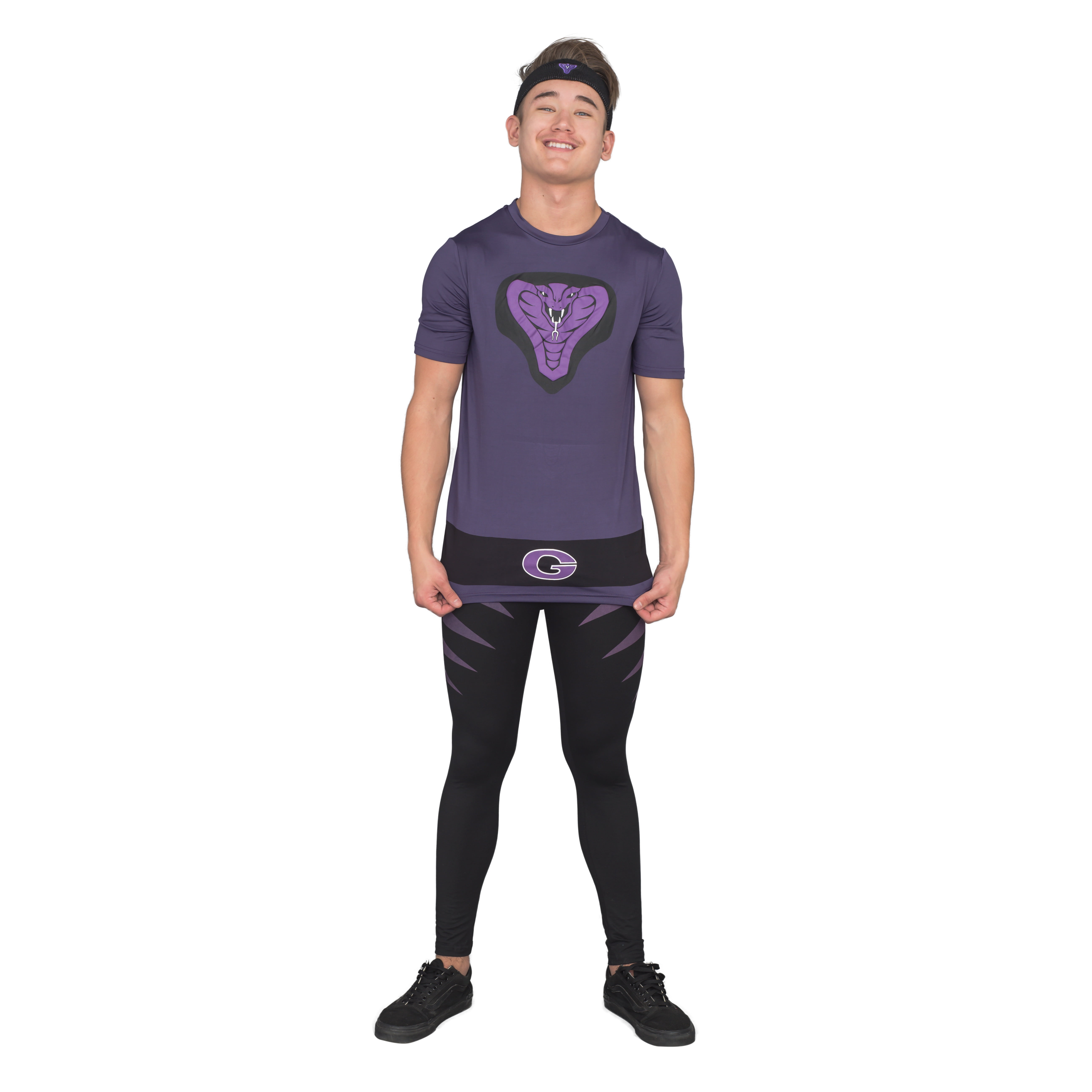 Dodgeball Purple Cobras Adult Halloween Costume Set