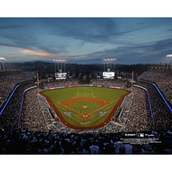 Dodger Stadium Los Angeles Unsigned Night Time General View Photograph
