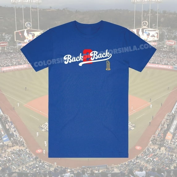 Dodgers Baseball T-Shirt: Back 2 Back Champs 2025